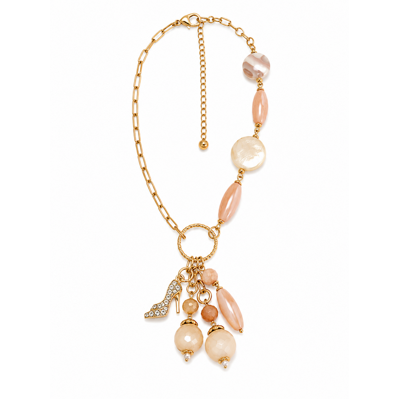 Blush Glam Charm Necklace