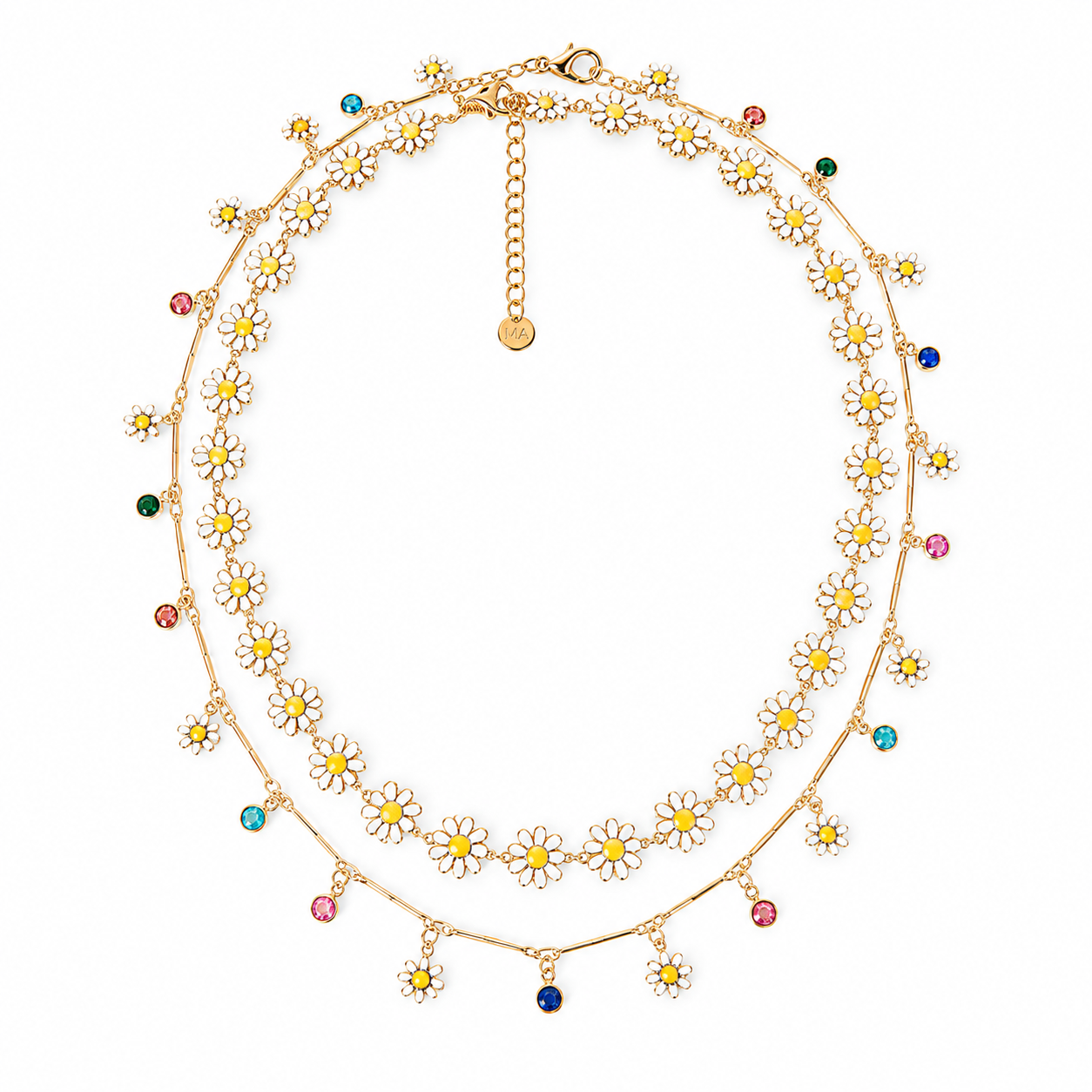 Daisy Charm Layered Necklace