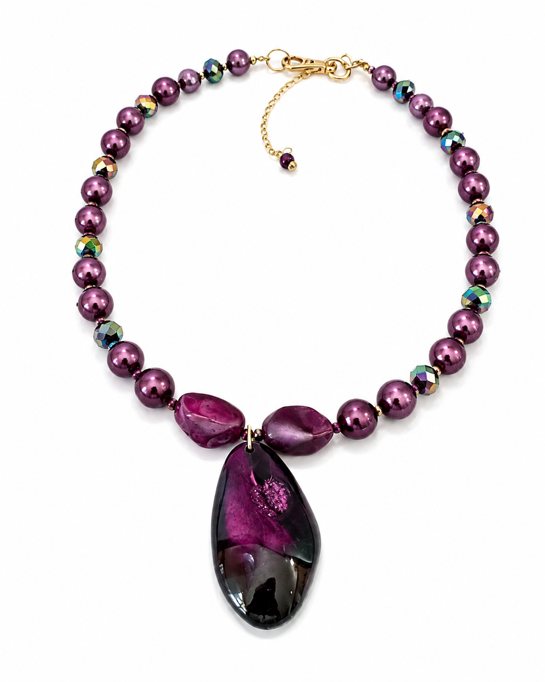 Midnight Plum Statement Necklace