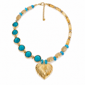 Ocean Heart Statement Necklace