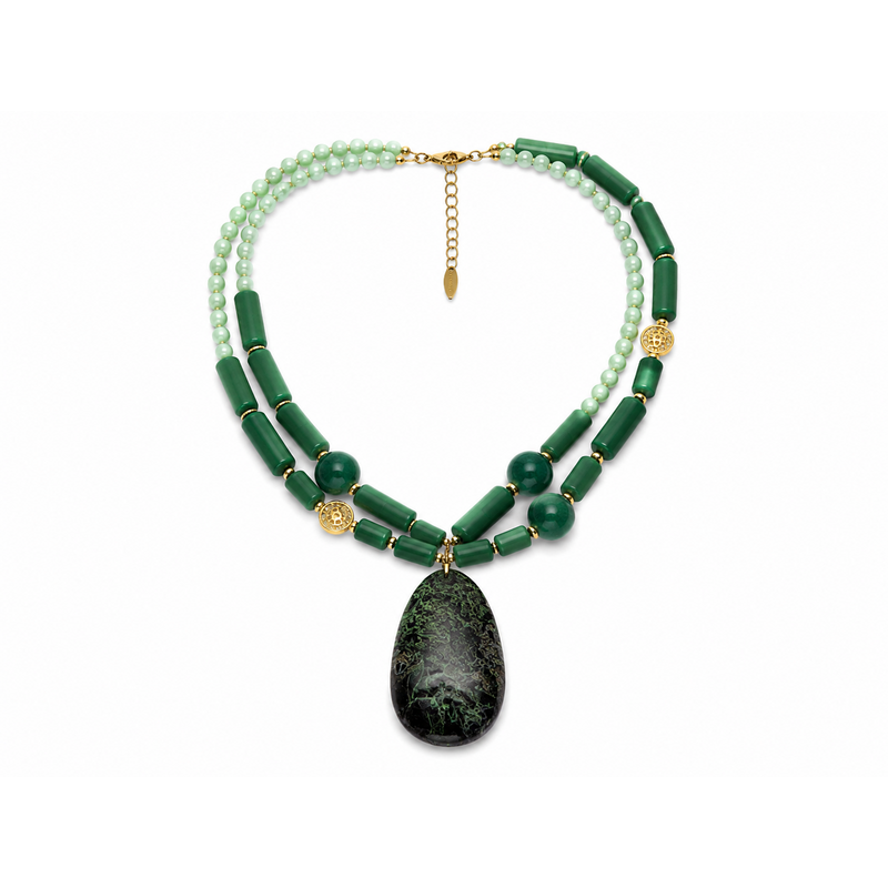 Emerald Elegance Layered Necklace
