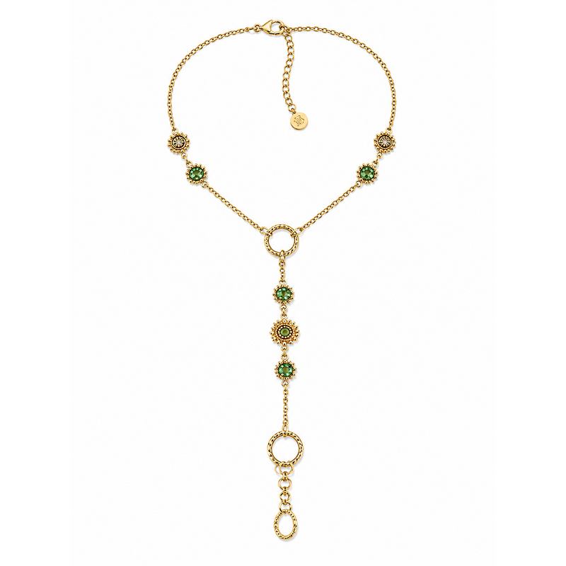 Emerald Radiance Lariat Necklace