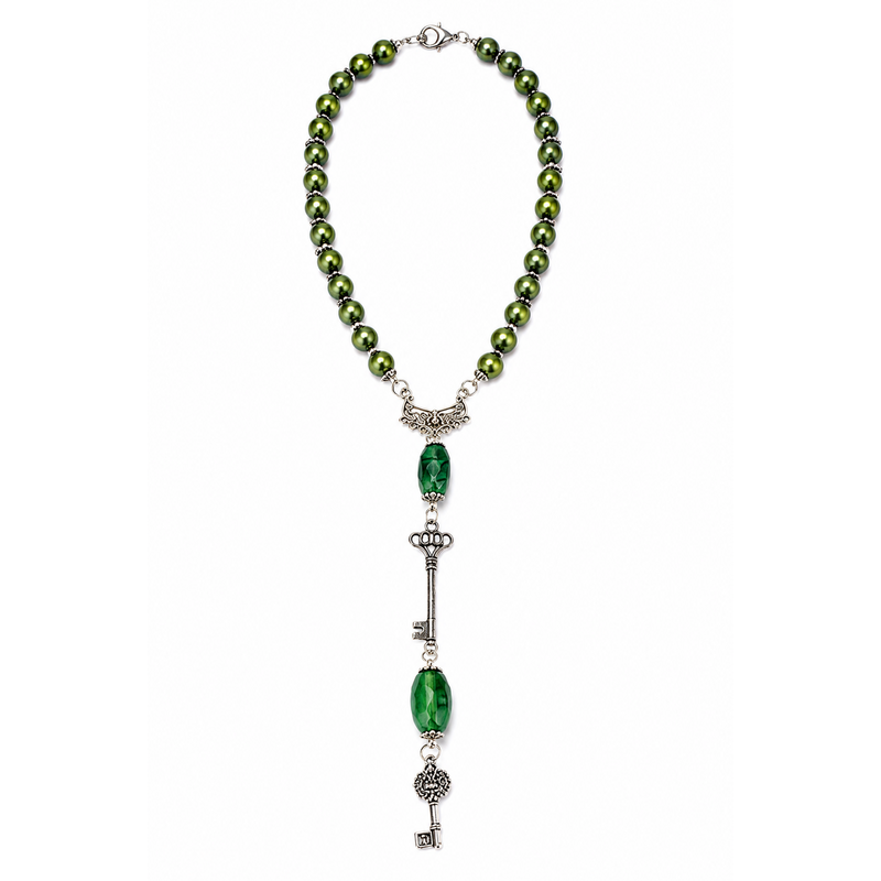 Emerald Secrets Key Necklace