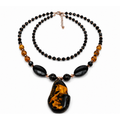 Golden Ember Layered Necklace Set