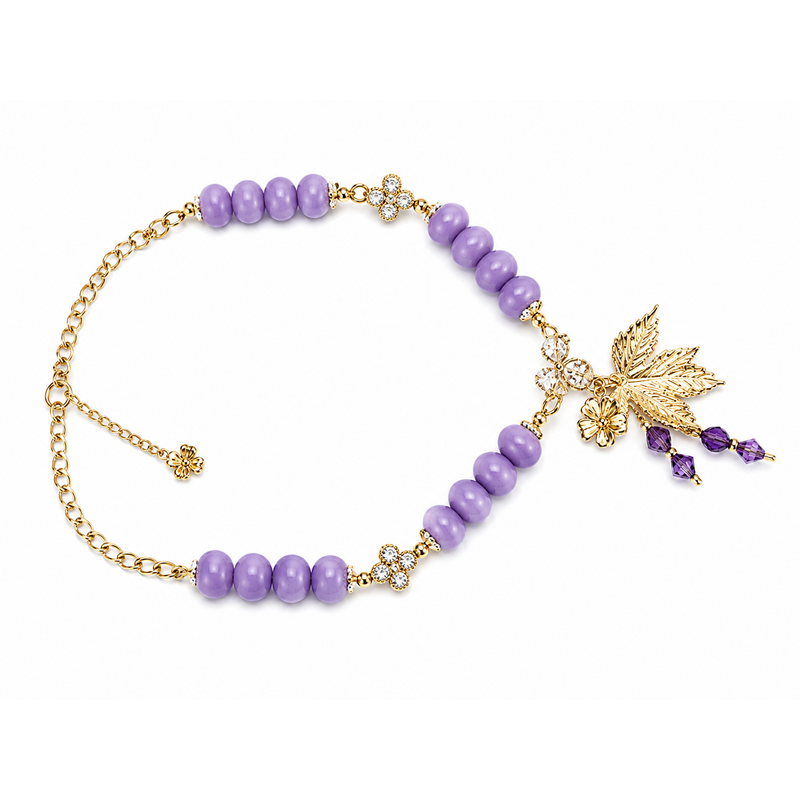 Lavender Bloom Charm Necklace