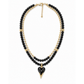 Midnight Heart Layered Necklace
