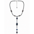 Midnight Sapphire Lariat Necklace