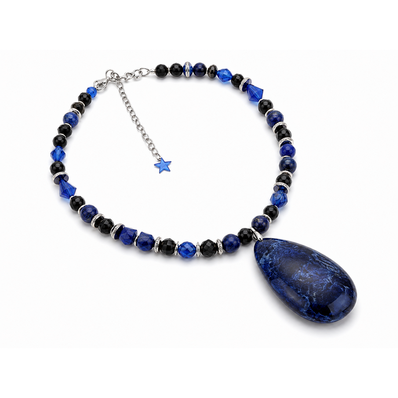 Sapphire Tide Statement Necklace