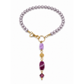 Lavender Grace Pearl Lariat Necklace